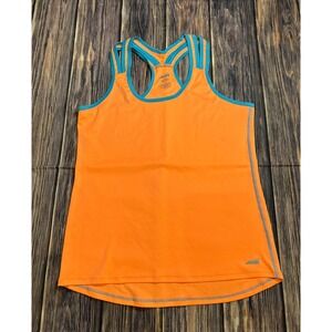 Avia Tank Top Womens M Orange Sleeveless Racerback Athletic Workout Shirt